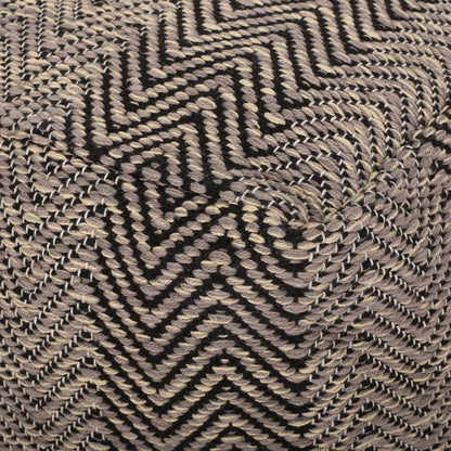 GDFStudio Boho Handmade Fabric Cube Pouf Ottoman Foot Stool - Bean Bag Floor Chair - Foot Rest Couch for Living Room Bedroom, Brown Beige and Yellow,15"" x 15"" x 15"", 312185N