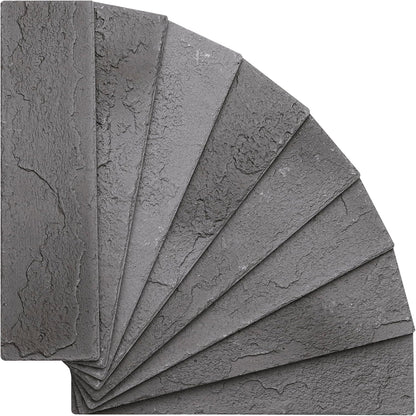 Vintage Faux Brick Wall Tiles, 3D Thin Brick Veneers for Bedroom, Bathroom, Kitchen, Fireplace and Fence Wall Panels (100, Grey)