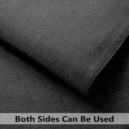 Demetex Cloth Placemats Set of 6 Black Stain Resistant Place Mats Oil Proof Washable Plate Mats for Dining Table Holiday Cafe Banquet, Black