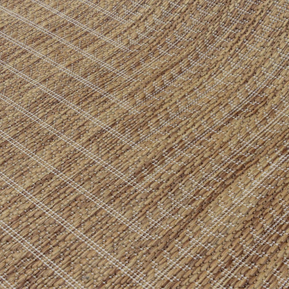 Adiva Rugs Outdoor Indoor Area Rug, Weather Resistant, Easy to Clean, Stain Resistant Floor Mat for Dining Room, Backyard, Deck, Patio (Wooden, 2'6" x 7')