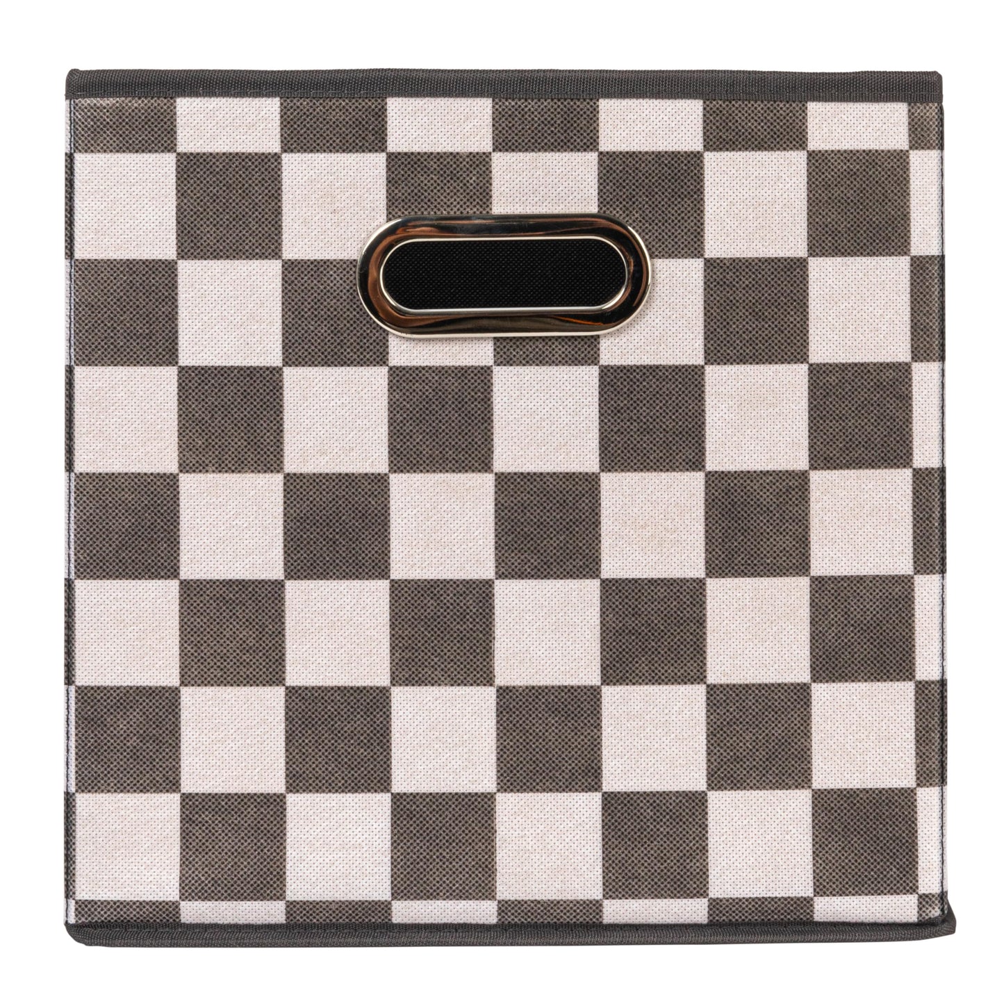 Household Essentials Fabric Storage Bins 6 Piece Set, Checkerboard White and Black