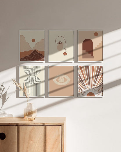 HAUS AND HUES White Oak 8x10 Picture Frame Set - Set of 6 8x10 Picture Frame Wood, White 8x10 Picture Frame Set of 6, Wooden Picture Frames 8x10, 6 8x10 Picture Frames for Wall (White Oak Frame)