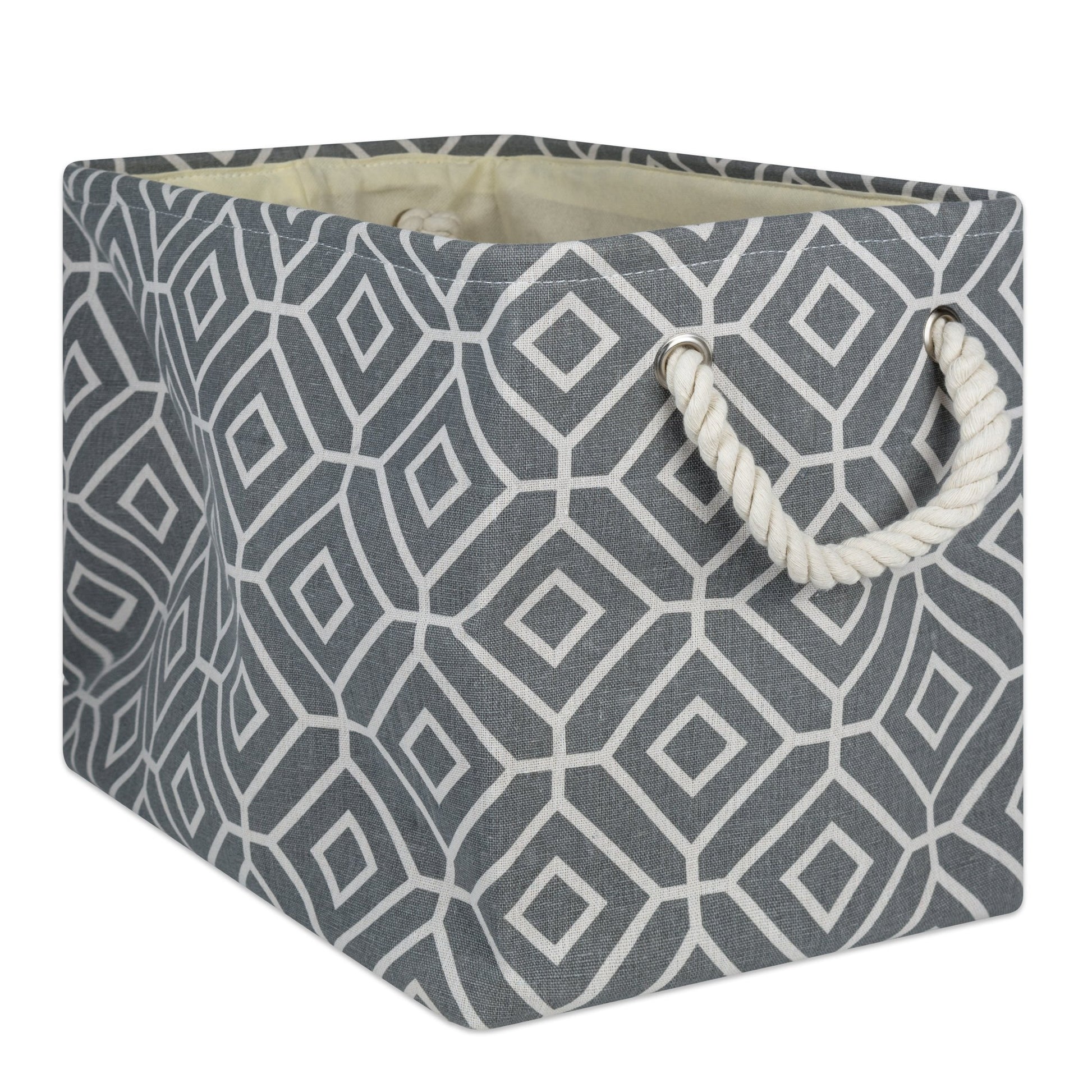 DII Collapsible Polyester Storage Bin, Stained Glass, Gray, Large Rectangle