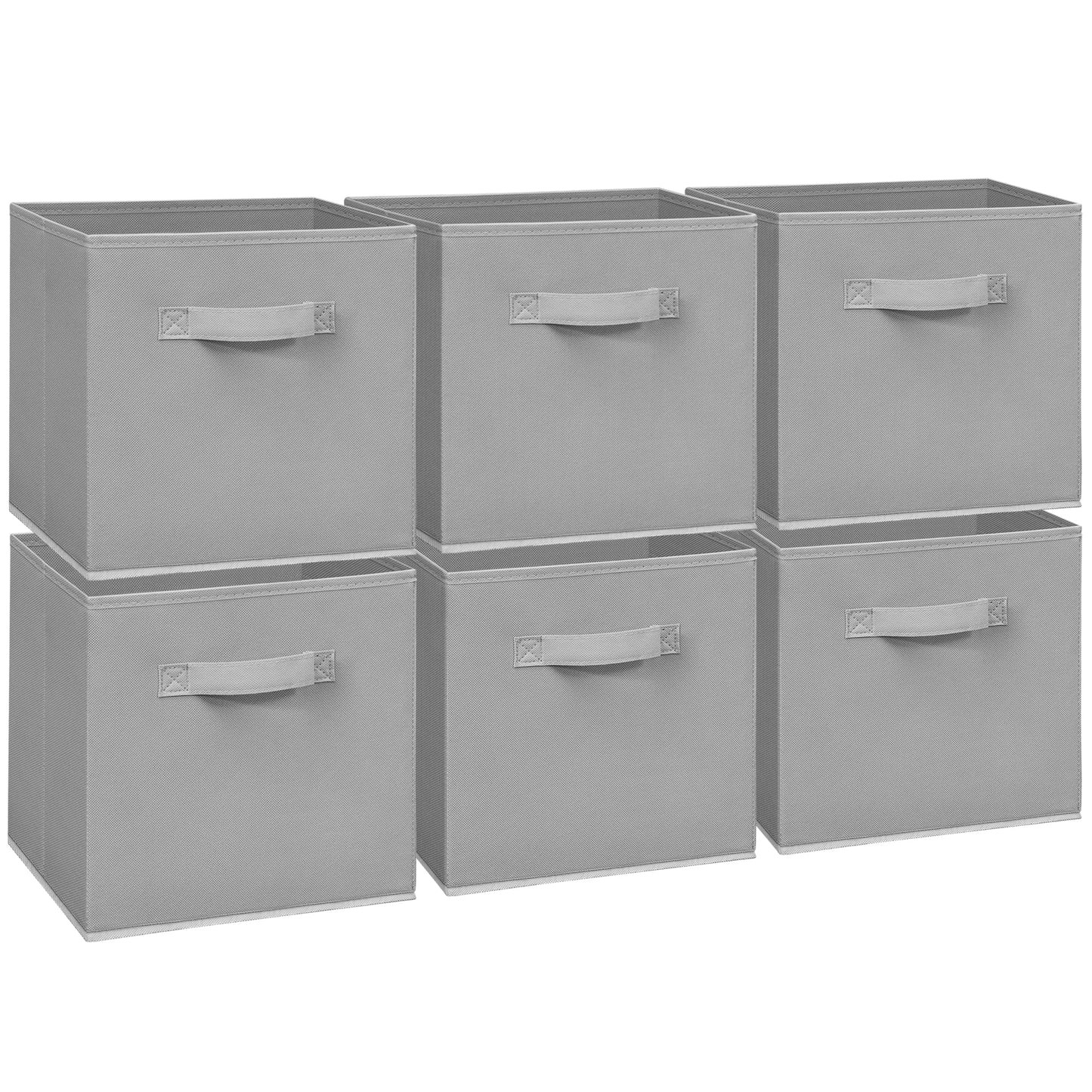 STORAGEIDEAS 11 Inch Fabric Storage Cubes, Sturdy Foldable Storage Bins, Heavy Duty Cube Organizer