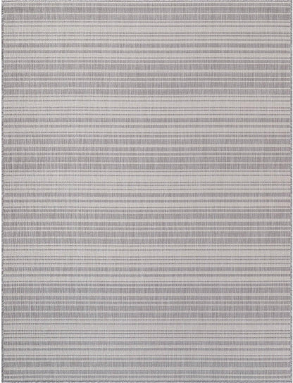 Stripe Outdoor Rug 9x12 Washable Outside Carpet for Indoor Patio Porch Waterproof Easy Cleaning Non Shedding Area Rugs Gray 9 x 12