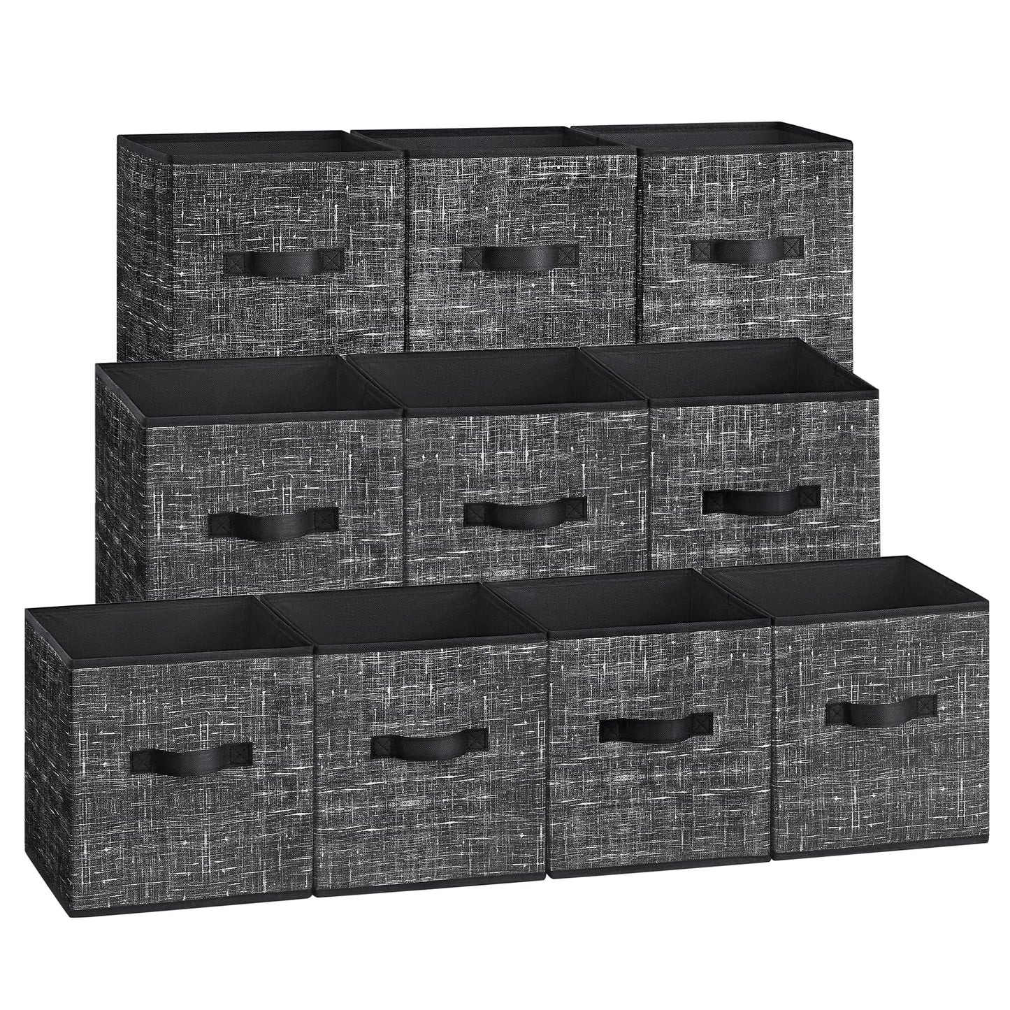 SONGMICS Storage Cubes, Set of 10, 11-Inch Foldable Closet Organizers