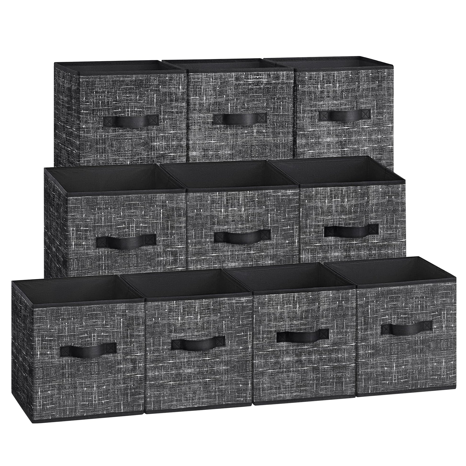 SONGMICS Storage Cubes, Set of 10, 11-Inch Foldable Closet Organizers
