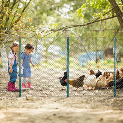 ARIFARO Fence Posts 4 Feet Sturdy Duty Metal Fence Post, Pack of 10, No Dig Garden U Post for Wire Fencing Steel Post for Yard, Outdoor Wire, FP-4FT