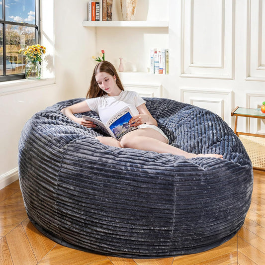 Large Bean Bag Chair, 5FT Giant Beanbag Chairs with Memory Foam Filled, Bean Bag Chairs for Adults