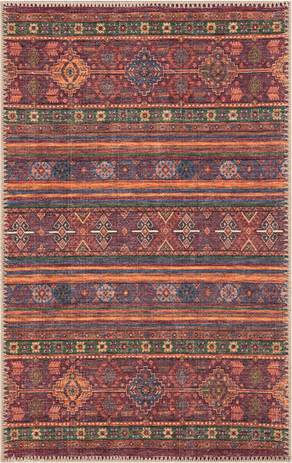 Keen Home Design 2x3 Rug - Machine Washable Entry Rug with Non-Slip Backing, Ideal for Enteryway, Kitchen, Bathroom, Laundry Room - Vintage, Easy Clean, Durable, Low Pile Rug - (2' x 3')