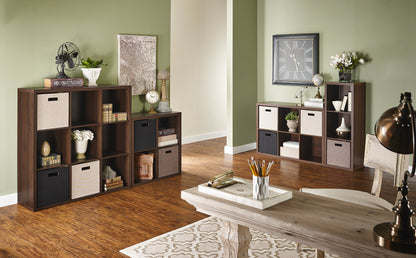ClosetMaid 6 Cube Storage Shelf Organizer Bookshelf with Back Panel, Easy Assembly, Wood, Dark