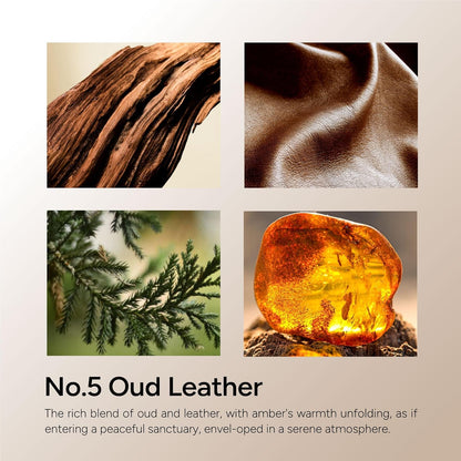 Oud & Leather Scented Candle, 11oz Aromatherapy Soy Wax Candles for Home Scented, Long Lasting, Oud Leather Scent for Home, Gifts for Men, Women, Friends, Teacher, Relaxation & Stress Relief