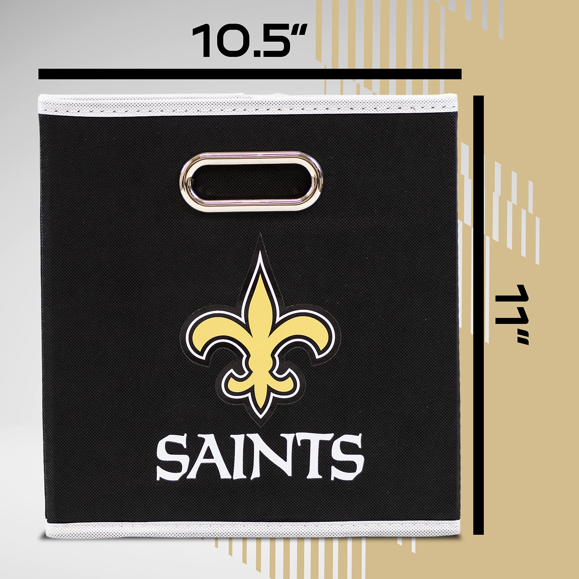 Franklin Sports NFL New Orleans Saints Collapsible Storage Bin