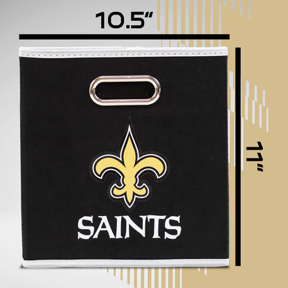 Franklin Sports NFL New Orleans Saints Collapsible Storage Bin