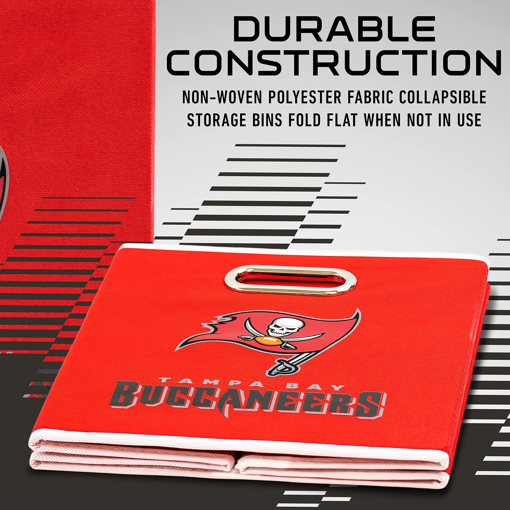 Franklin Sports NFL Tampa Bay Buccaneers Collapsible Storage Bin
