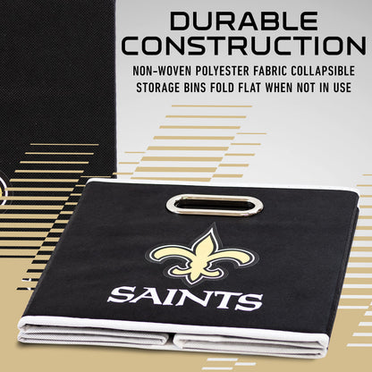 Franklin Sports NFL New Orleans Saints Collapsible Storage Bin