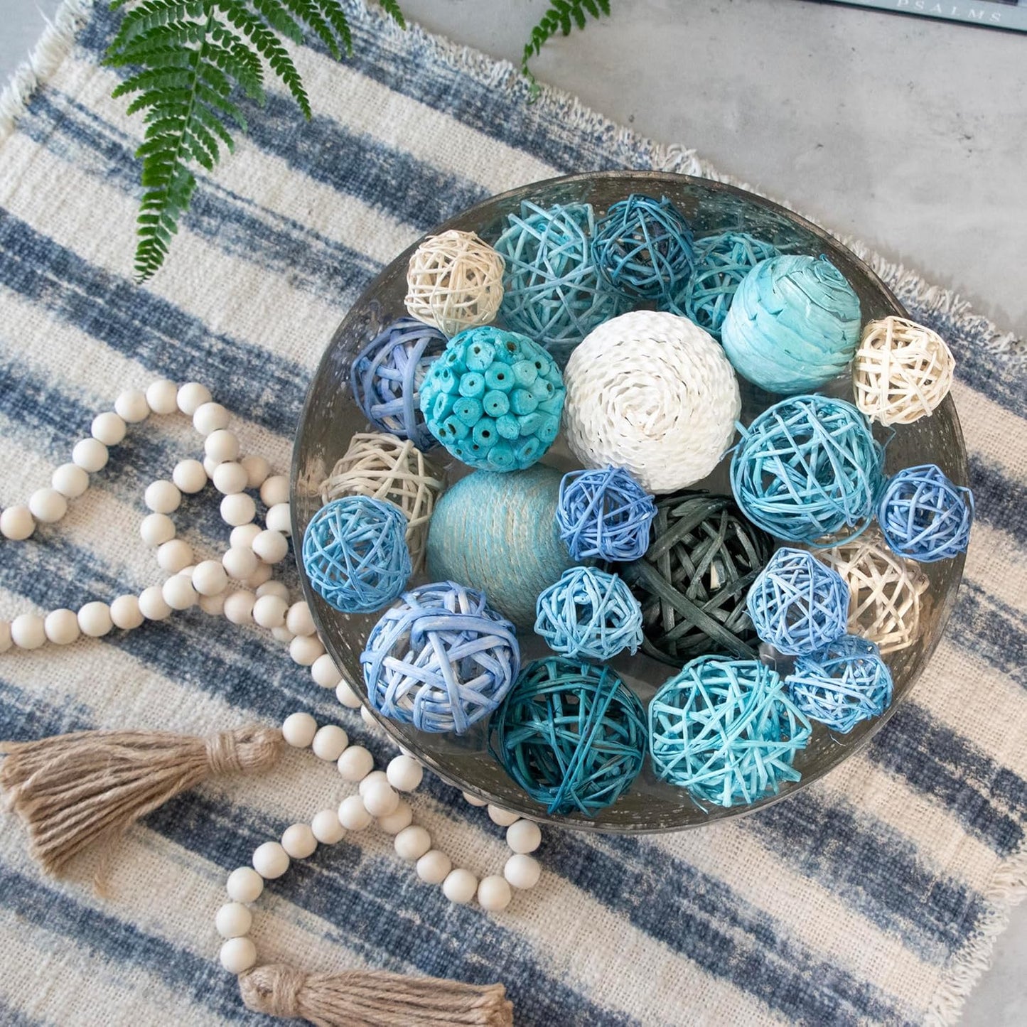 ANDALUCA Decorative Balls Bag Bowl Filler Home Decor (Turqouise Blue)