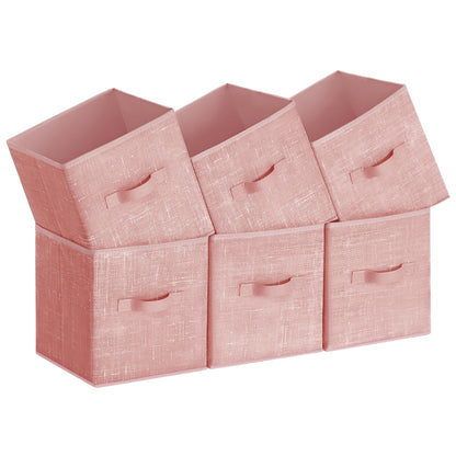 SONGMICS Storage Cubes, Set of 6, 13-Inch Foldable Closet Organizers