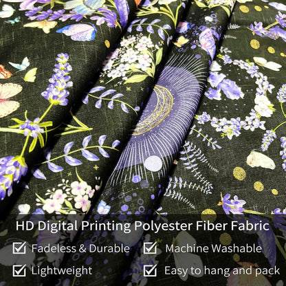 Damanse Floral Tapestry Wall Hanging Cute,Boho Wall Tapestry for Bedroom Aesthetic,Mandala Living Room Decor for Teen Girls (Purple, 59.80" x 78.70")