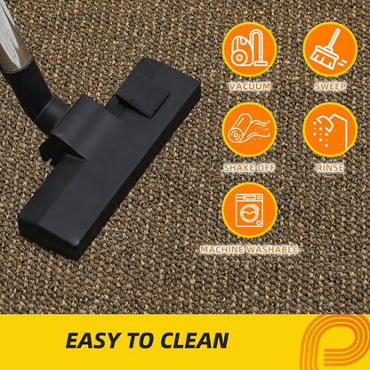 JSEI Dirt Trapper Door Mat 32"x48" Non-Slip Washable Entrance Mat, Dog Doormats, Absorbent & Fade-Resistant Floor Mats, Low Profile Welcome Mats for Entryway, Front Door, and Inside Entrance, Brown