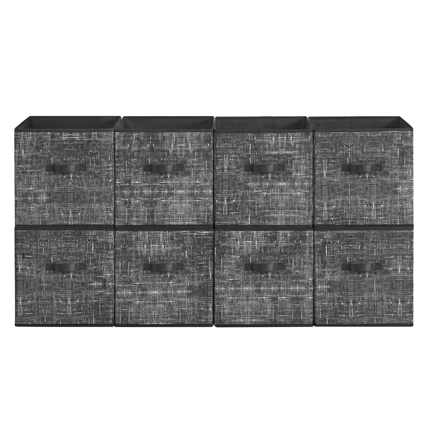 SONGMICS HOME Foldable Storage Cubes Set of 8, Fabric Shelf Organizer Bins with Handles, Closet
