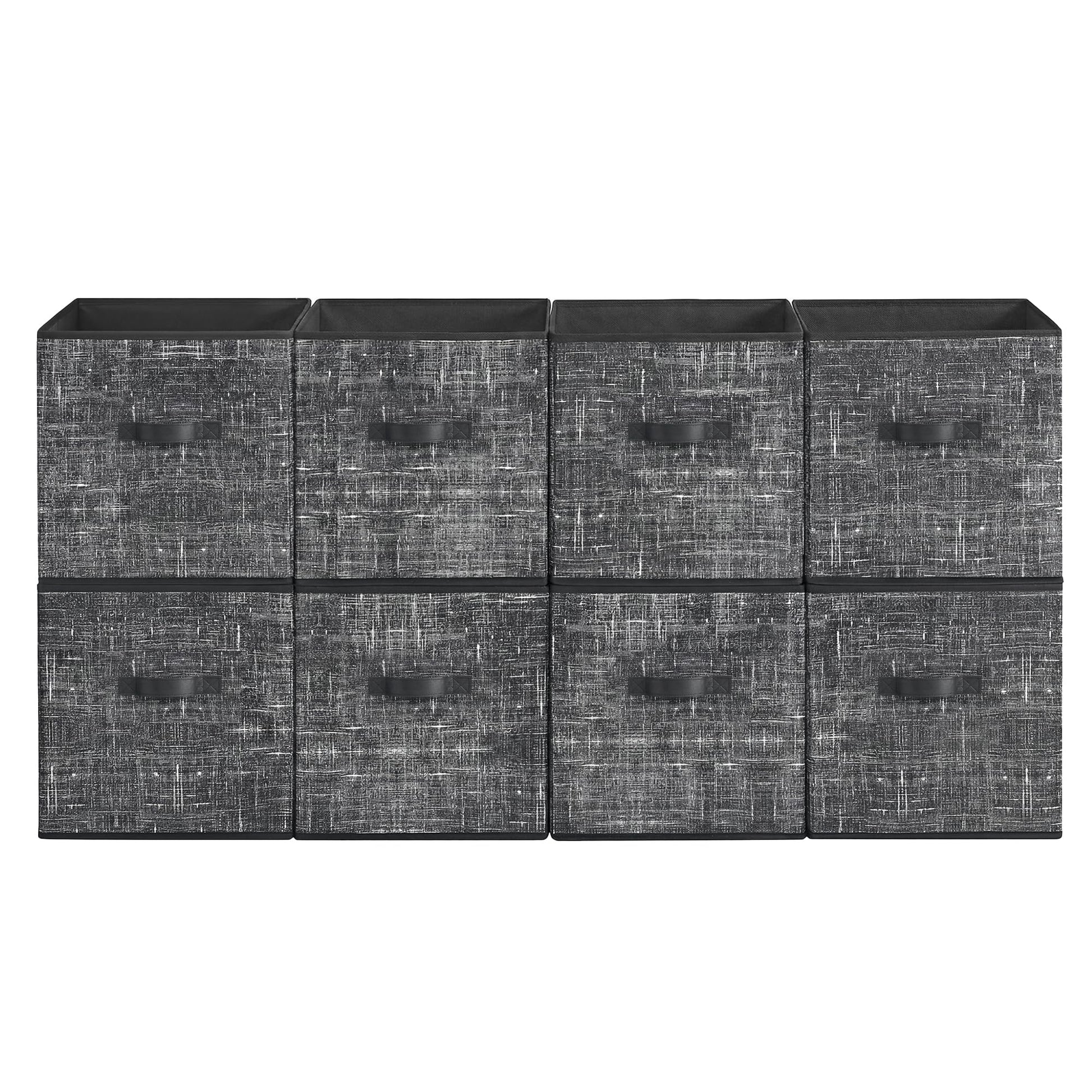 SONGMICS HOME Foldable Storage Cubes Set of 8, Fabric Shelf Organizer Bins with Handles, Closet