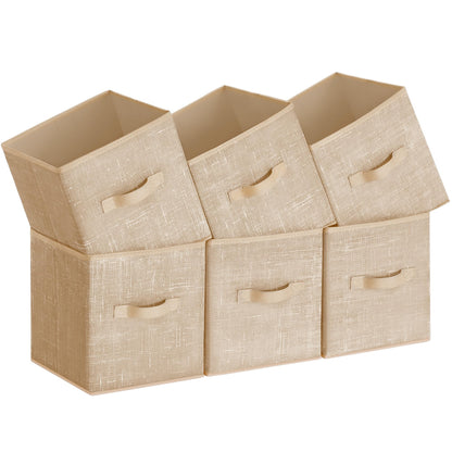 SONGMICS Storage Cubes, Set of 6, 11-Inch Foldable Closet Organizers