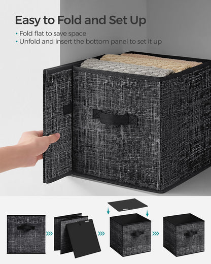 SONGMICS Storage Cubes, Set of 8, 11-Inch Foldable Closet Organizers