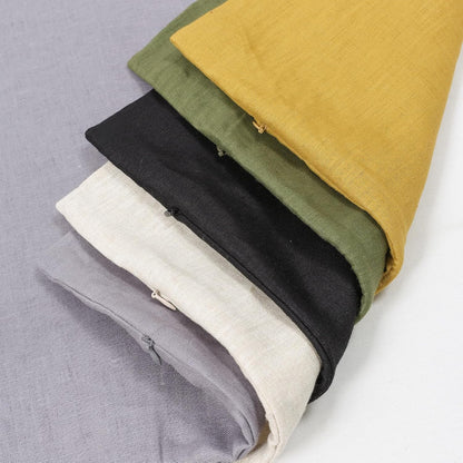 Hanging Linen Laundry Bag, 100% Pure Flax Linen Over The Door Hamper with Bottom Zipper for Laundry Room, Household Dirty Cloth Storage Organizer Bag, Gray