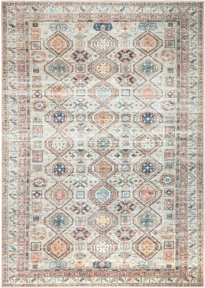 Keen Home Design 10x14 Rug - Machine Washable Area Rug with Non-Slip Backing, Ideal for Living Room, Dining Room, Bedroom - Vintage, Easy Clean, Durable, Low Pile Rug - (9'7" x 14')