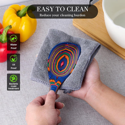 Heat-Resistant Wood Cooking Utensils - 7pc Set, Eco-Friendly, Includes Spatula, Pasta & Slotted Spoons, Essential Kitchen Tool