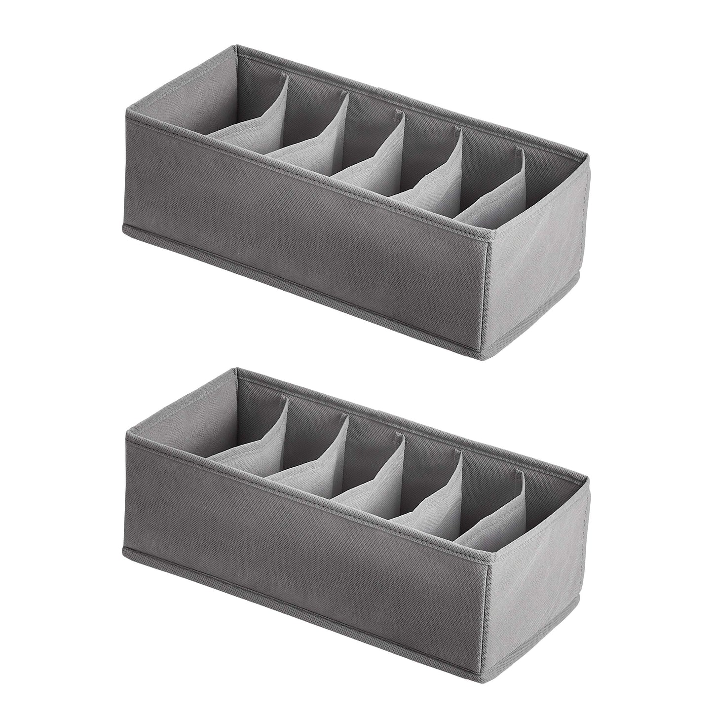 Amazon Basics Deep Drawer Organizer for Clothes, Collapsible Storage Boxes for Socks, Underwear and