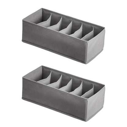 Amazon Basics Deep Drawer Organizer for Clothes, Collapsible Storage Boxes for Socks, Underwear and