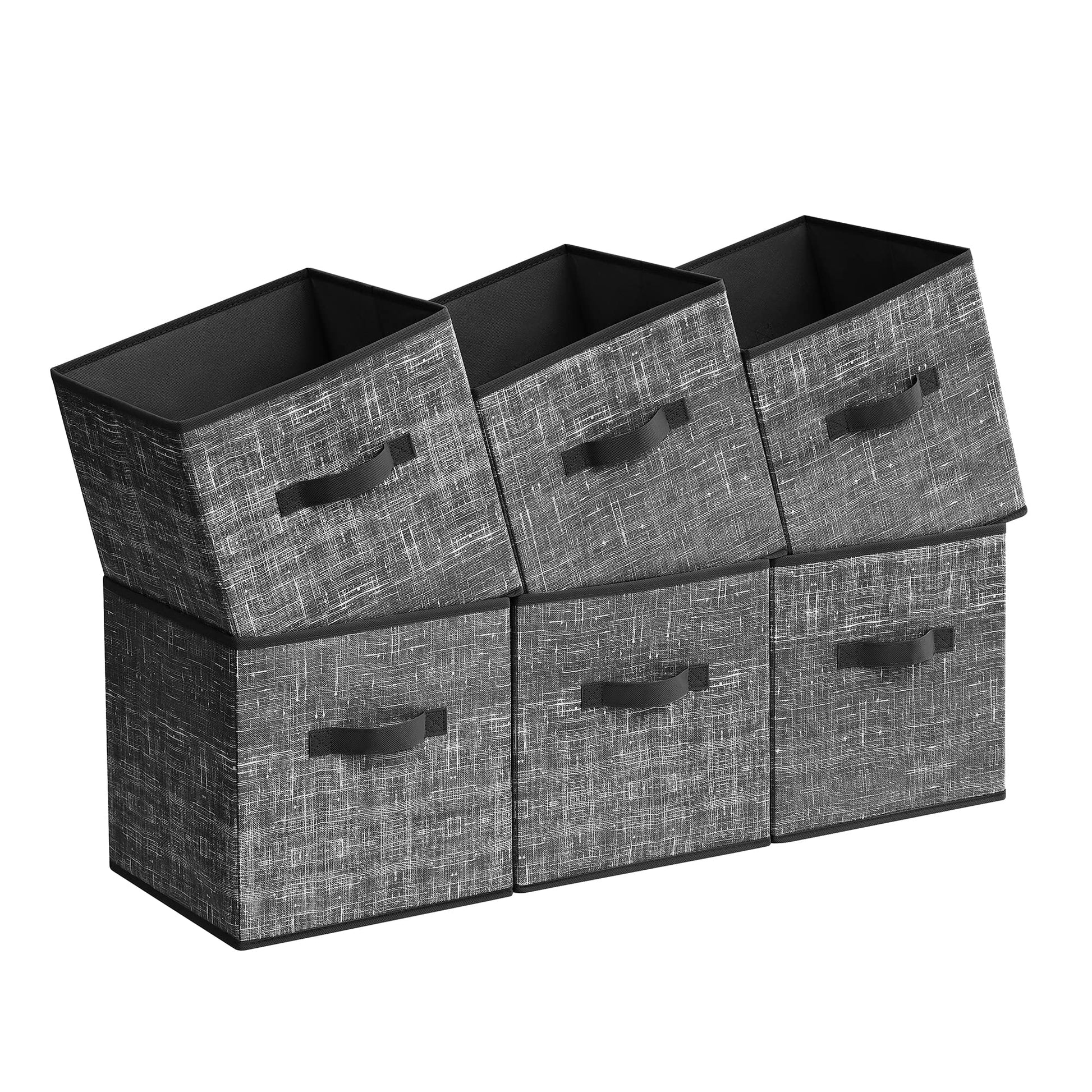 SONGMICS Storage Cubes, Set of 6, 11.8-Inch Foldable Closet Organizers