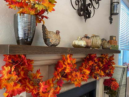 joelsantiques 54 Inch Wooden Floating Shelves for Wall - 54x8x2 in - Made of Natural Wood - Heavy Duty Rustic Wall Shelves for Bedroom - Perfect for Living Room, Kitchen - Medium Brown