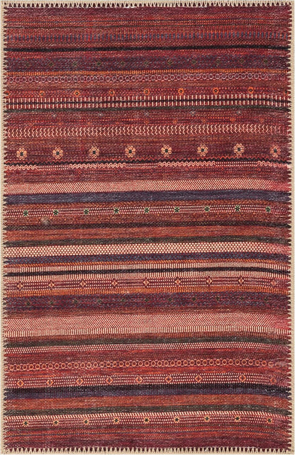 Keen Home Design 2x3 Rug - Machine Washable Entry Rug with Non-Slip Backing, Ideal for Enteryway, Kitchen, Bathroom, Laundry Room - Vintage, Easy Clean, Durable, Low Pile Rug - (2' x 3')