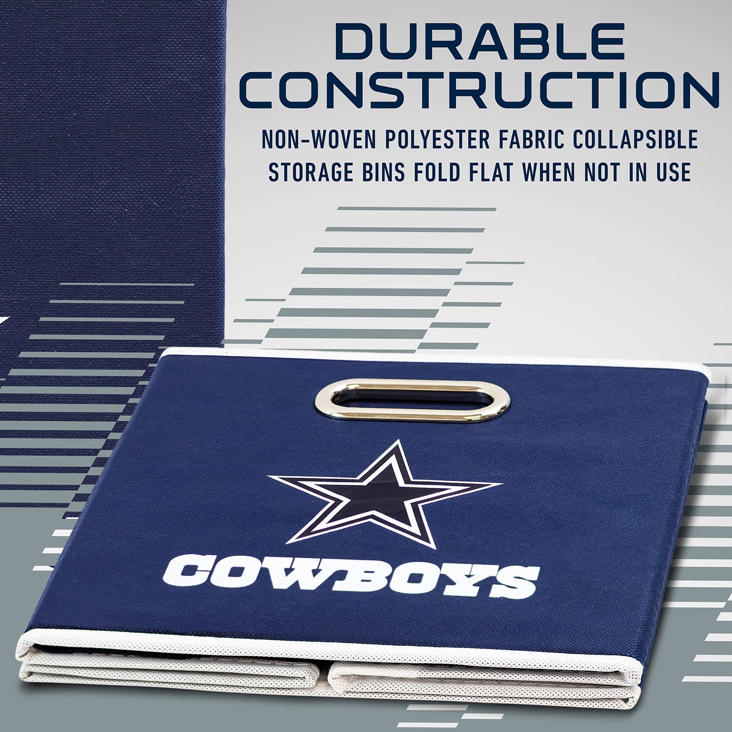 Franklin Sports NFL Dallas Cowboys Collapsible Storage Bin