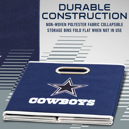 Franklin Sports NFL Dallas Cowboys Collapsible Storage Bin