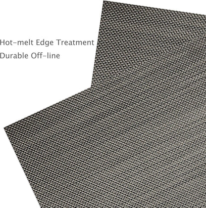 Myir JUN Placemats Set of 8, Vinyl Woven Placemats Place Mats Indoor Set of 8 Washable Table Mats Non-Slip Place mats for Dining Table (Dark Brown, Set of 8)