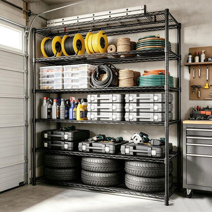 Garvee 6-Tier Wire Shelving 3840LBS Heavy Duty Storage Shelves Garage Rack