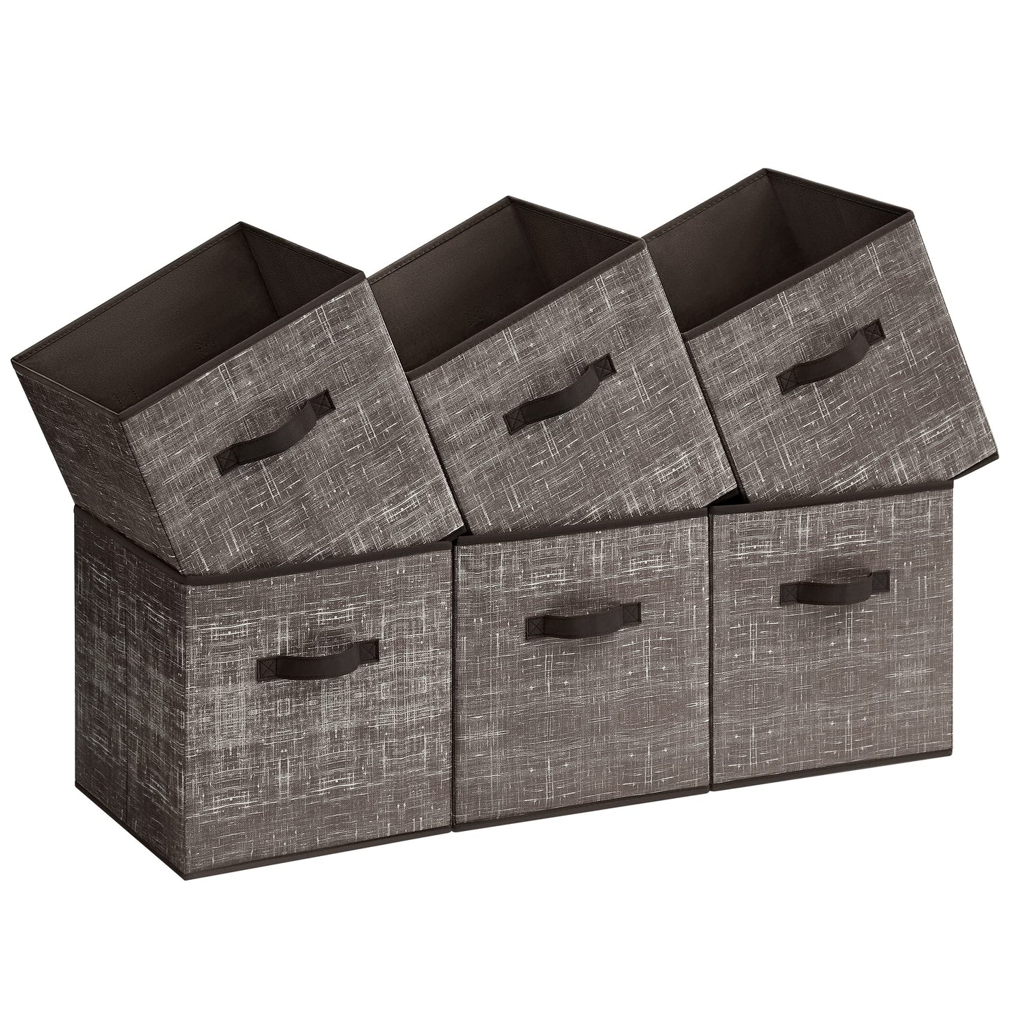 SONGMICS Storage Cubes, Set of 6, 13-Inch Foldable Closet Organizers