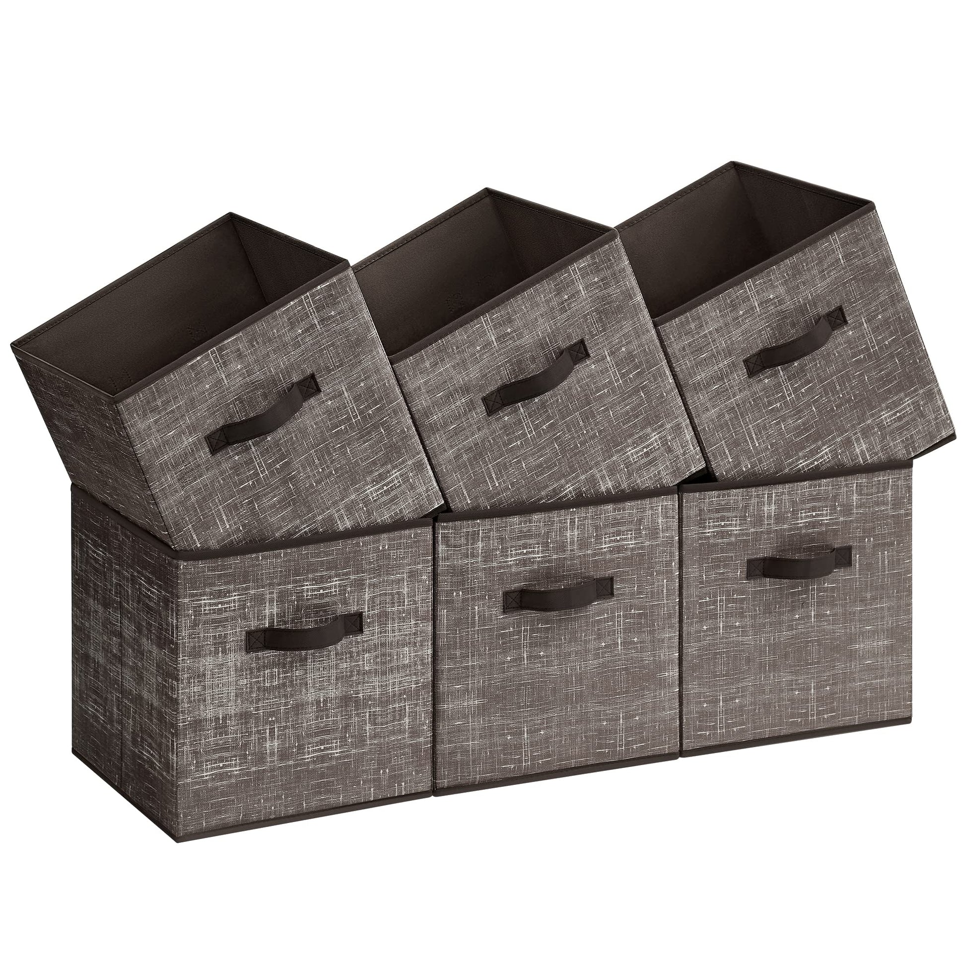 SONGMICS Storage Cubes, Set of 6, 13-Inch Foldable Closet Organizers