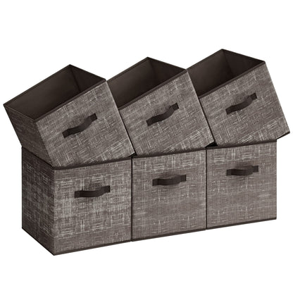 SONGMICS Storage Cubes, Set of 6, 13-Inch Foldable Closet Organizers