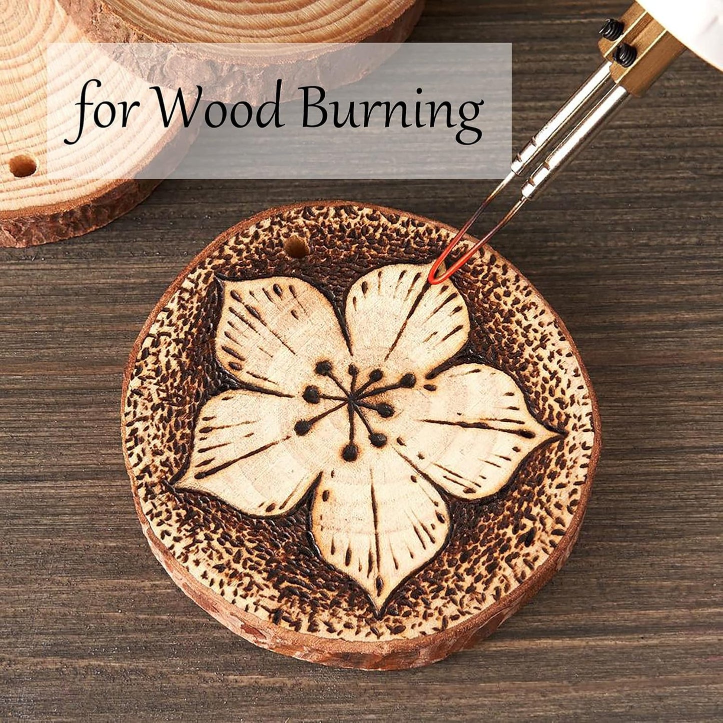 Unfinished Natural Wood Slices - 3.2-4 Inch Wood Circles (50 pcs) for Crafts, DIY Christmas Ornaments, Art & Painting