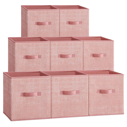 SONGMICS Storage Cubes, Set of 8, 11-Inch Foldable Closet Organizers