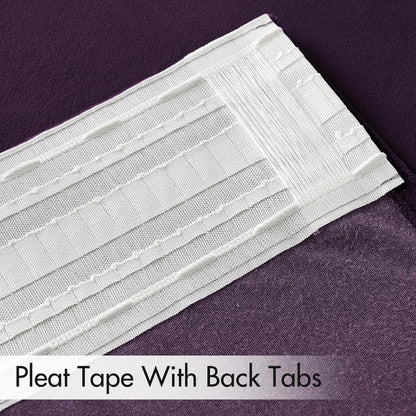 MIULEE Purple Velvet Curtains 84 inches 2 Panels - Luxury Room Darkening Window Drapes for Bedroom Living Room Thermal Insulated Super Soft Blackout, Back Tab Rod Pocket Pinch Pleated, W52 x L84