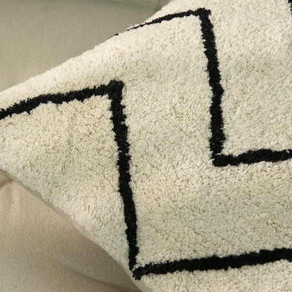 Tufted Boho Pillow Covers 18X18 Inch Throw Pillow Covers Decorative Cushion Cover Exquisitely Crafted with Hand-Finished Tuft Farmhouse Pillow Case for Couch Sofa Bed Living Room Bedroom