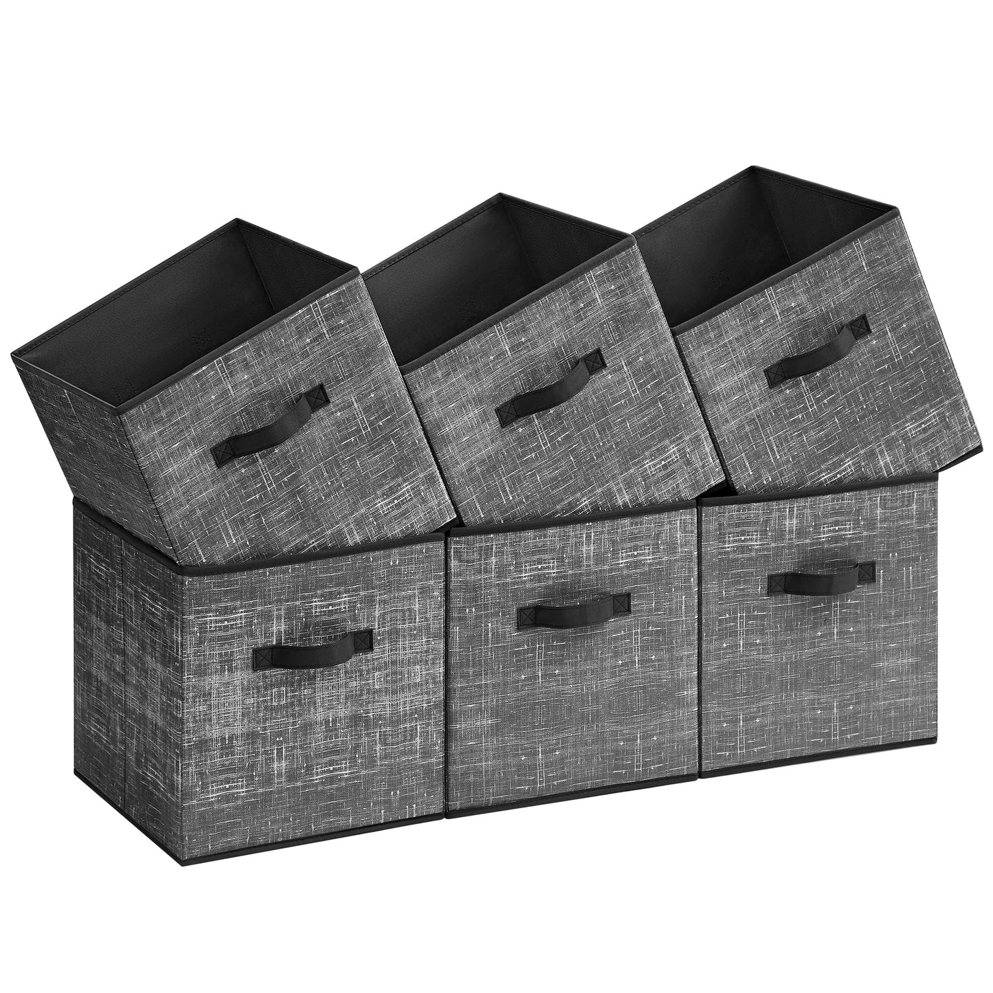 SONGMICS Storage Cubes, Set of 6, 13-Inch Foldable Closet Organizers