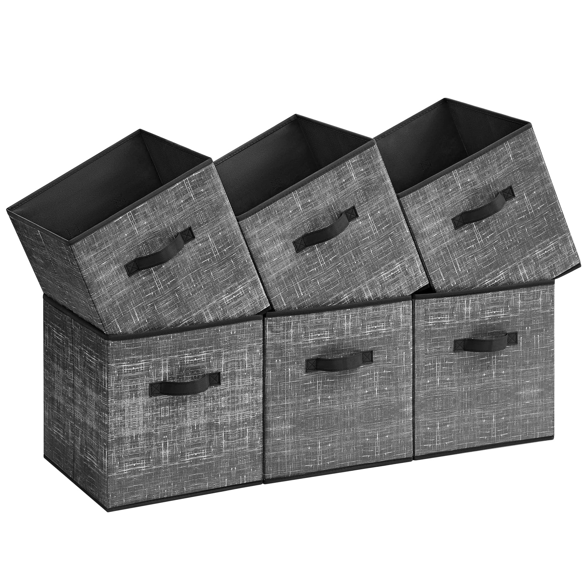 SONGMICS Storage Cubes, Set of 6, 13-Inch Foldable Closet Organizers