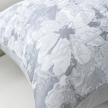 Jacquard Throw Pillow Covers 12x20 Inch Set of 2 - Vintage Floral Boho Pillow Cases with Botanical Pattern | Farmhouse Decor for Couch Living Room | Soft Textured Neutral Trio Slate Gray 12" x 20"